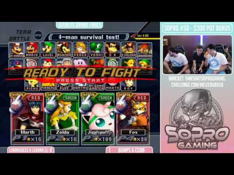 Sopro #50 SSBM - LemonJuices & Liekand Vs. Bumps & Cuda - Doubles Grand Finals