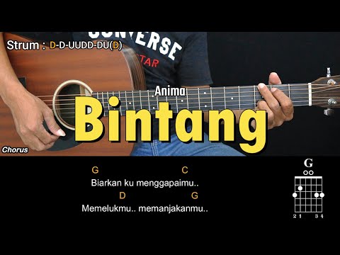 Bintang - Anima | Tutorial Chord Gitar Mudah dan Lirik