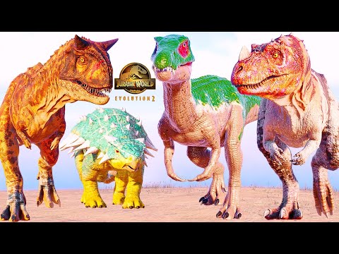 Camp Cretaceous Dinosaurs in Jurassic World Evolution 2 🦖 Bumpy, Toro,Grim, Spino, Dinosaur Fight