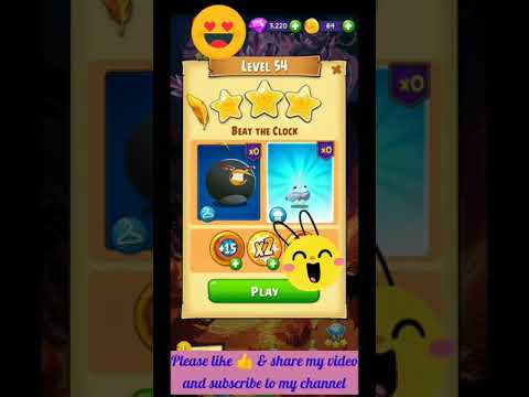 Angry birds pop! 😡🐣 level 53 and level 54 (3 stars⭐ with golden feather)