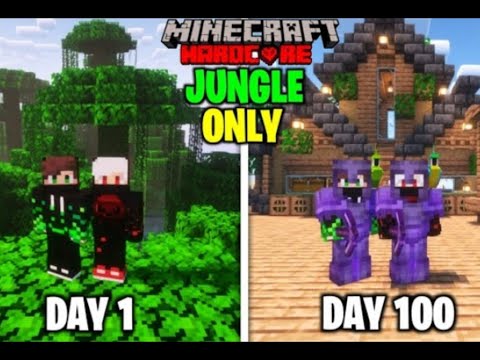 Surviving 100 Days Alone in Minecraft Jungle World