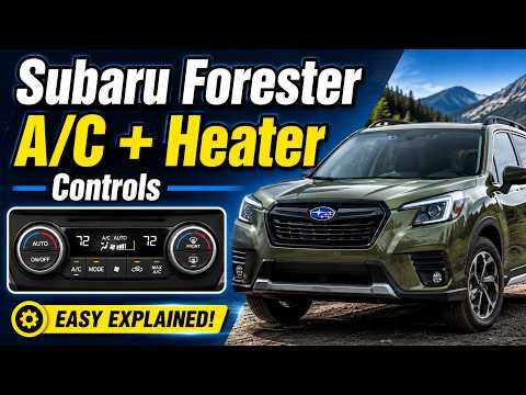 Subaru Forester – Air conditioner and heating controls overview
