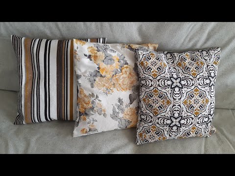 DIY - Zipperless cushion cover with overlap and French seam - lesson 237