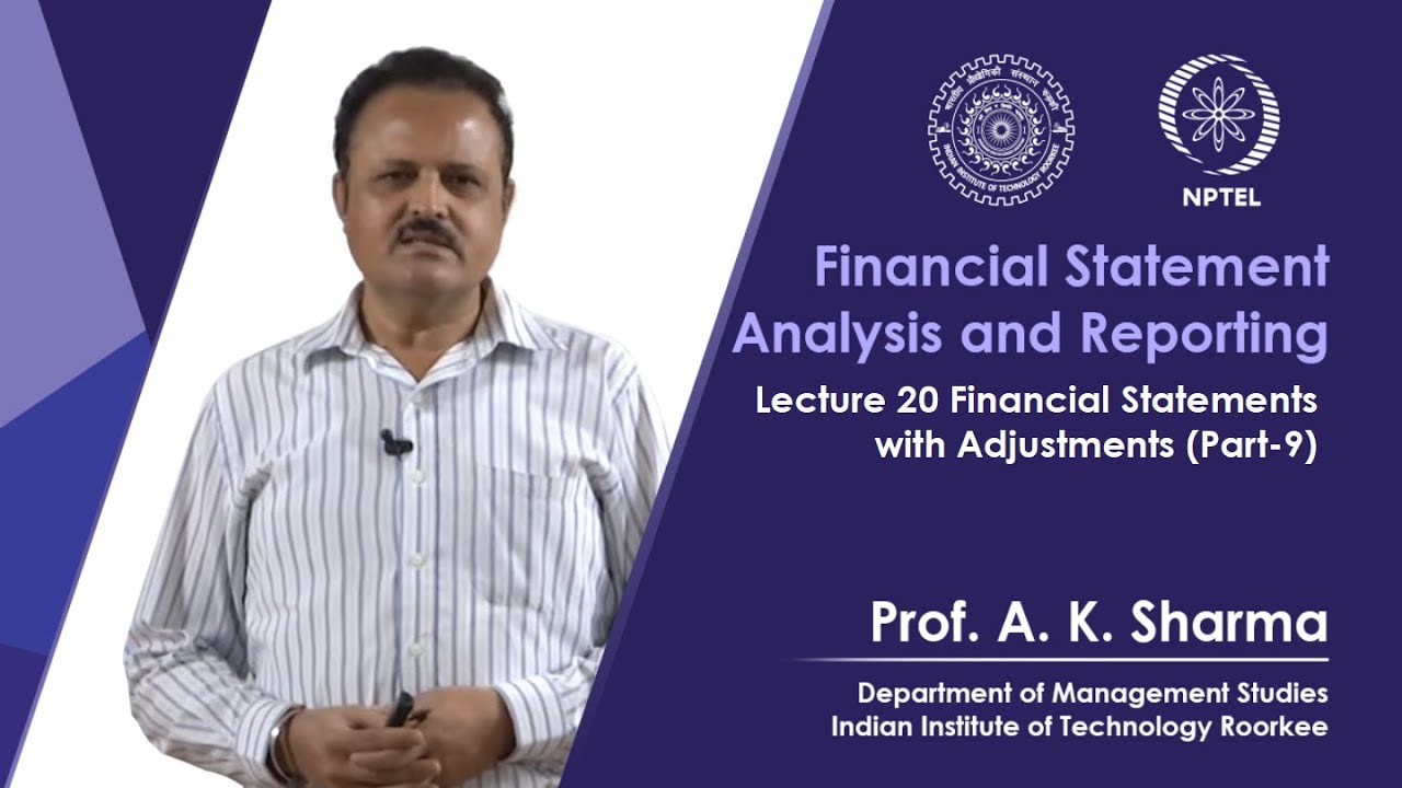 Lecture-20- Financial Statements with Adjustments (Part-9)