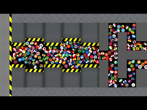 Shutter Crush - Proliferation Countries Marble Race in Algodoo