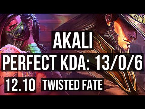 AKALI vs TF (MID) | 13/0/6, Legendary, 300+ games | EUW Master | 12.10