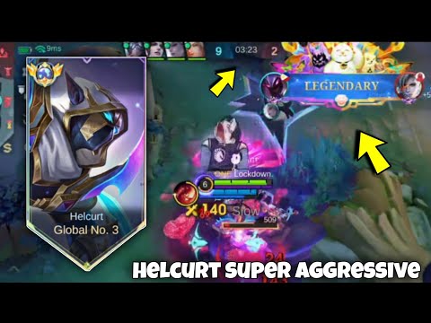 TOP GLOBAL HELCURT 3min Legendary!!😳 SUPER AGGRESSIVE GAMEPLAY ( RECOMMEND BUILD ) MLBB