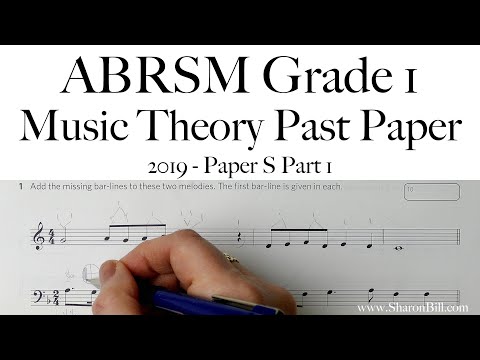 ABRSM Music Theory Grade 1 Past Exam Practice Paper 2019 S Part 1 with Sharon Bill