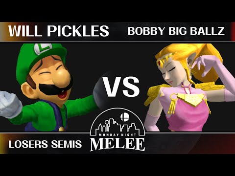 MNM 381 - Losers Semis - Will Pickles (Luigi) VS bobby big ballz (Zelda, Falco) - SSBM Melee