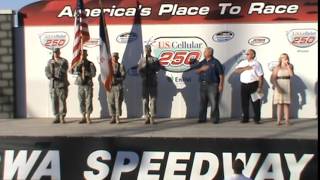 preview picture of video 'National Anthem- Iowa Speedway NASCAR Nationwide Series 2013'