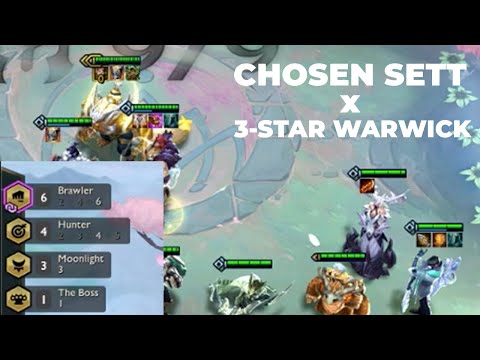 TFT PBE Fates - Chosen Sett and 3-Star Warwick ARE MONSTERS | Brawler/Hunter/Moonlight/Boss Game