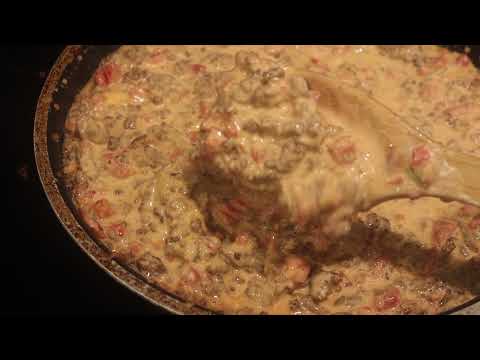 THE EASIEST ROTEL DIP WITH SAUSAGE AND GROUD BEEF