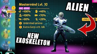 UNLOCKED NEW EXOSKELETON - ALIEN SUIT / MASTERMIND MAX LEVEL | GANGSTAR VEGAS