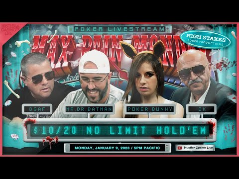 MAX PAIN MONDAY! Poker Bunny, Mr. Dr. Batman, Tommy Unold, DGAF, DK, Sashimi! Commentary: RaverPoker