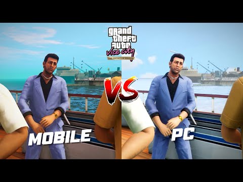 GTA Vice City Definitive Edition - Mobile Vs PC - Side by Side Comparison