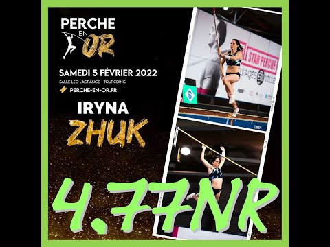 Iryna ZHUK - 4,77m NR (slow motion video). Perche en or 2022
