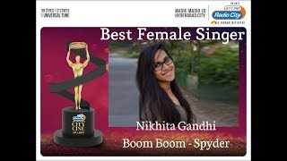 Nikitha Gandhi on Winning Best Female Singer for Boom Boom from Spyder on RadioCity Cine Awards