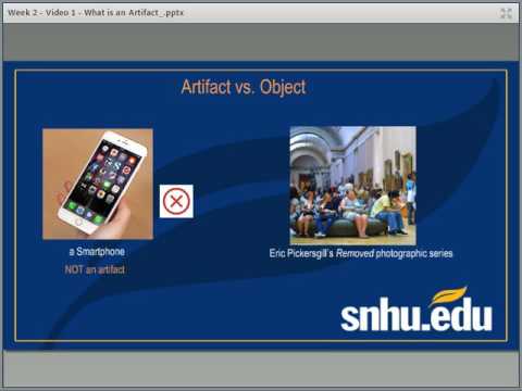 Week 2 - HUM100: What is An Artifact? - CC