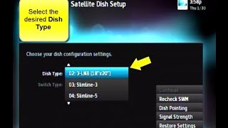 KVH - How To Set the Dish Type on a DIRECTV Receiver