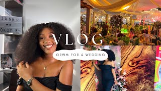 VLOG | GRWM FOR A WEDDING | INSTALL THIS KINKY WIG