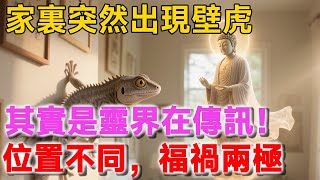 家裏突然出現壁虎，其實是靈界在傳訊！佛門密語：出現位置不同，預示福禍兩極！ | 新禪語