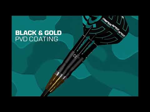 (D DART STORE) MISSION STEEL TIP DART - 22G Connor Scutt Black Gold SNIPER 95% Tungsten Steel Darts