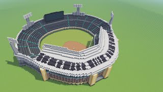 【マイクラ】野球場の作り方！甲子園球場風スタジアム！ワールドのランドマークにも！【作業用】