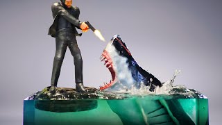 How To Make John Wick vs Shark Diorama / Polymer Clay / Epoxy resin