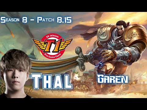 SKT T1 Thal GAREN vs RYZE Top - Patch 8.15 KR Ranked