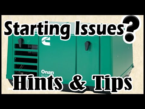 RV Onan Generator Start Up Problems. Fix it here. Hint & Tips