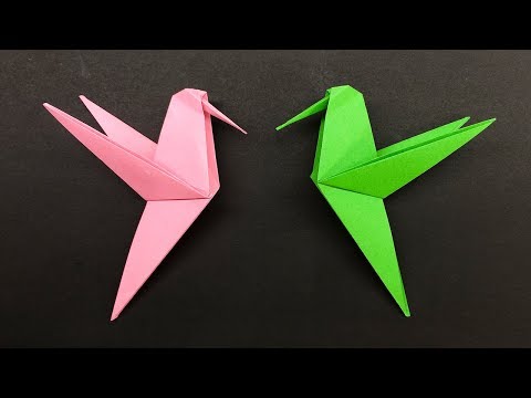 Easy Origami for kids Hummingbird - How to make Origami ...
