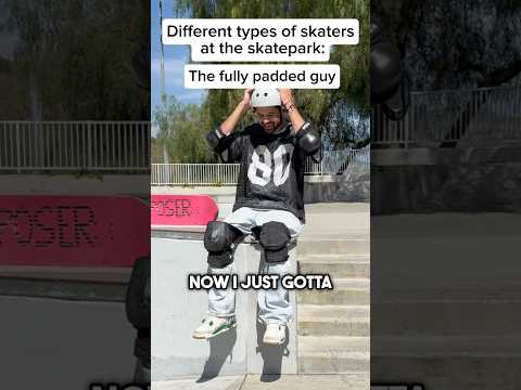 Different types of skaters at the skatepark 😂 #skateboarding #skate #funny #lmao #shorts