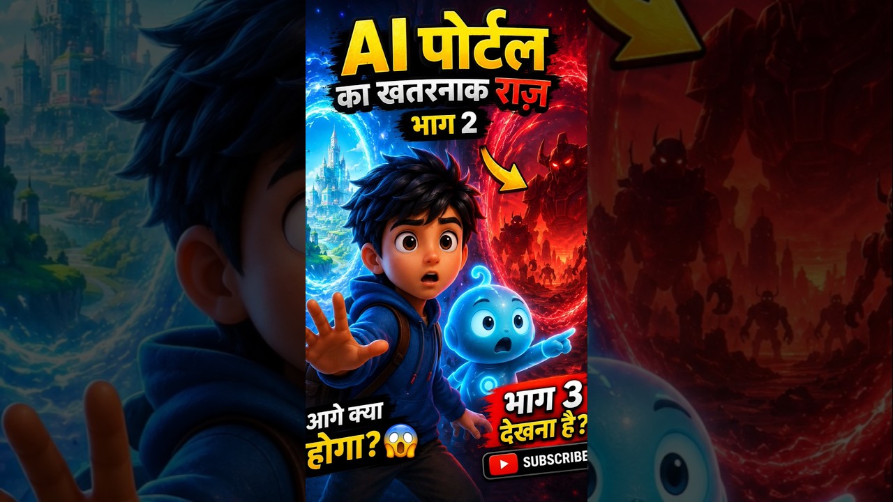 रुको! लाल AI पोर्टल खुल गया 😱 | भाग 2 #shorts | Part 2 #shorts #trending #trending #ai #viralshorts