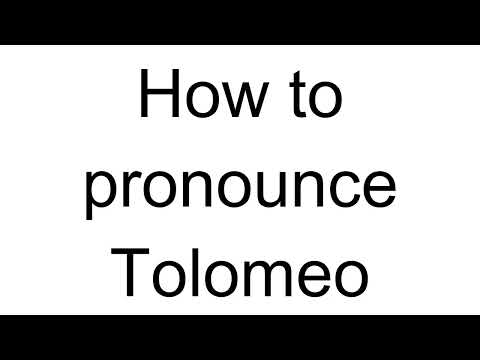 How to Pronounce Tolomeo (Italian)