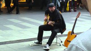 Awesome guitar player - Peter Pik - busking in Pitt Street Mall Sydney