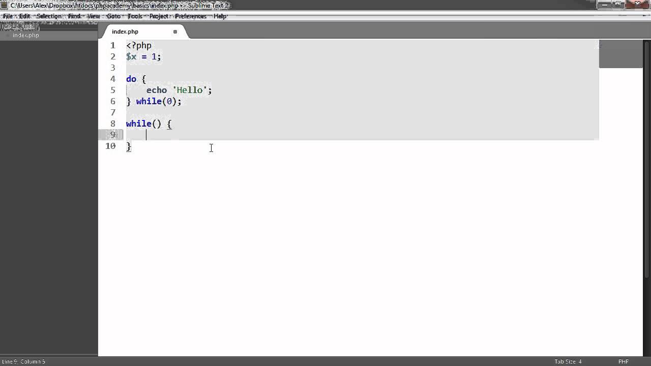 Learn PHP: While loops