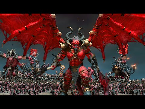 Bloodletting Unleashed - SKAVEN vs KHORNE - TotalWar Warhammer 3 cinematic battle