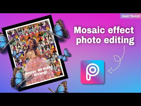 Birthday photo editing in PicsArt | mosaic effect photo collage editing