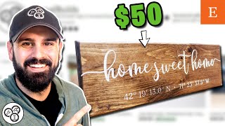 How I sell pine boards on Etsy for $50