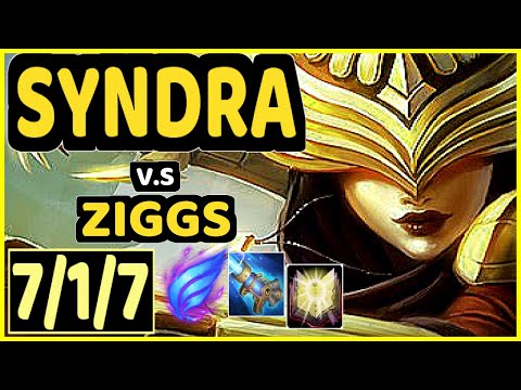 INNAXE (SYNDRA) vs ZIGGS - 7/1/7 KDA BOTTOM ADC CHALLENGER GAMEPLAY - EUW