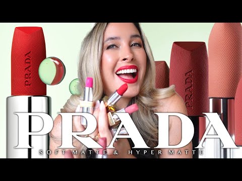 New PRADA Lipsticks : Swatches of both SOFT MATTE & HYPER MATTE in Many Shades