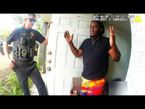 Nieprzytomny maluch doprowadził do szokującego odkrycia w domu (kamera nasobna policji)