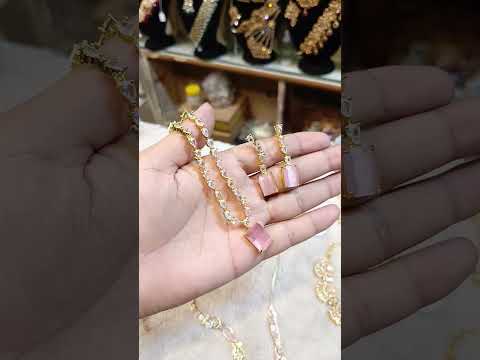 Real Ad one Caret (American Diamond) Stones Party Wear Wearing Sets😍 simple Elegant Pendant Sets 😍🔥