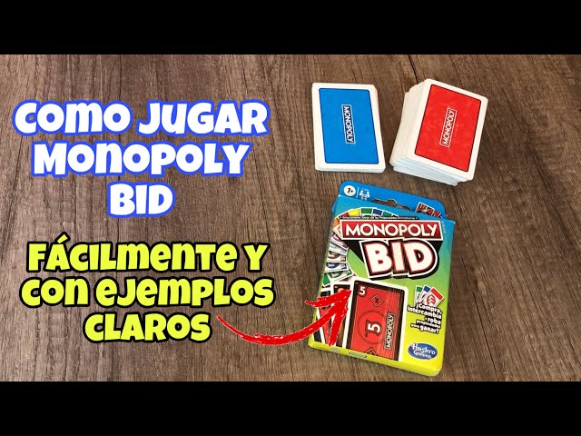 Vídeo relacionado con Hasbro Monopoly Bid Game Juego de cartas rápido para 4 jugadores, para familias y niños a partir de 7 años