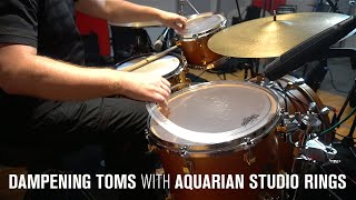 Video thumbnail for Aquarian Studio Rings on toms. Muffling Drums Dampening Damping Shorter Sound Control Eliminate Ring by SIC MIC