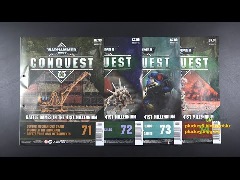 Warhammer 40,000 Conquest Magazine issue 71, 72, 73, 74 Unboxing