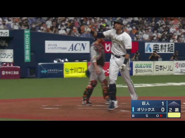 【2回裏】バファローズ・モヤ 試合を振り出しに戻す同点ソロホームラン!! 2021/8/1 B-G(エキシビションマッチ)