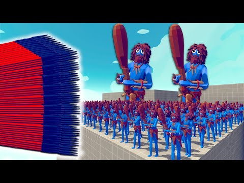 200x CLUBBERS  vs 1x EVERY GOD - Totally Accurate Battle Simulator TABS