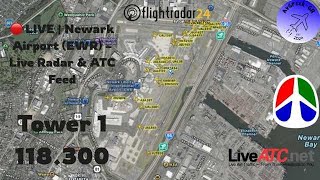 🔴 LIVE | Newark Airport (EWR) – Live Radar & ATC Feed | by AvGreek-GR