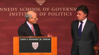 A Public Address by His Excellency Juan Manuel Santos Calderón | Institute of Politics